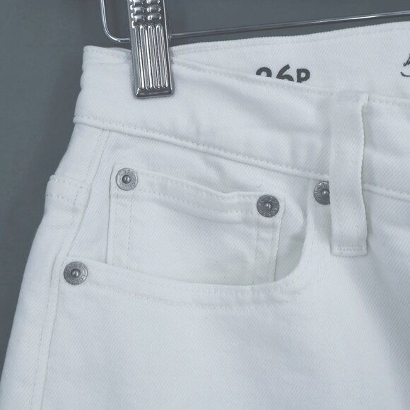 J.Crew Petite Classic Straight Jean In White Women's 26P Casual Everyday Weekend - Picture 9 of 16